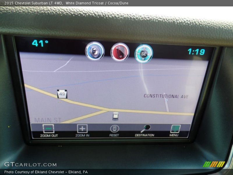 White Diamond Tricoat / Cocoa/Dune 2015 Chevrolet Suburban LT 4WD