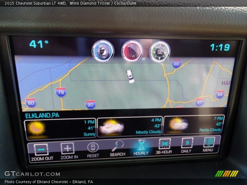 White Diamond Tricoat / Cocoa/Dune 2015 Chevrolet Suburban LT 4WD