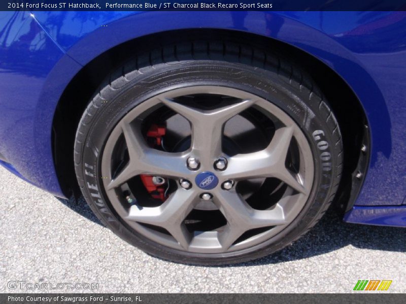 Performance Blue / ST Charcoal Black Recaro Sport Seats 2014 Ford Focus ST Hatchback