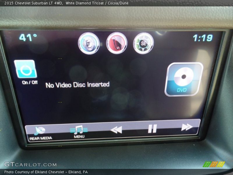 White Diamond Tricoat / Cocoa/Dune 2015 Chevrolet Suburban LT 4WD