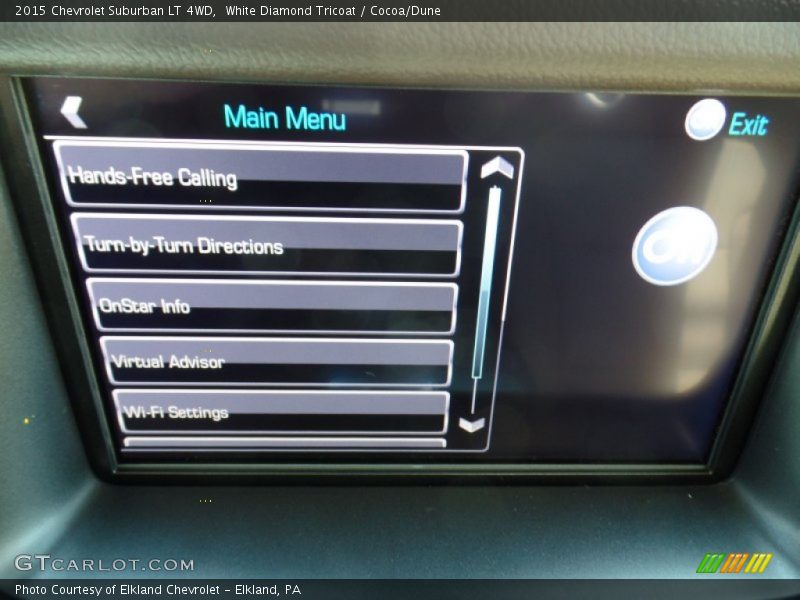 White Diamond Tricoat / Cocoa/Dune 2015 Chevrolet Suburban LT 4WD