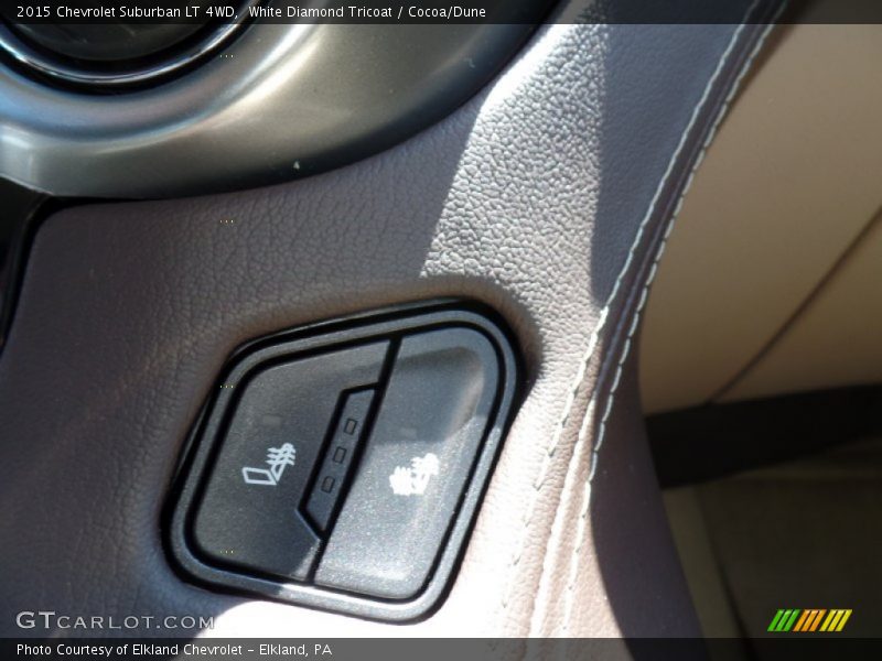 White Diamond Tricoat / Cocoa/Dune 2015 Chevrolet Suburban LT 4WD