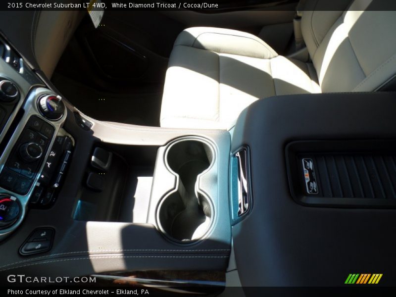 White Diamond Tricoat / Cocoa/Dune 2015 Chevrolet Suburban LT 4WD