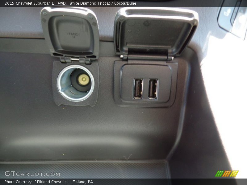 White Diamond Tricoat / Cocoa/Dune 2015 Chevrolet Suburban LT 4WD