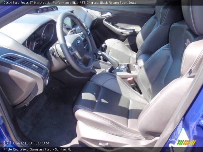 Performance Blue / ST Charcoal Black Recaro Sport Seats 2014 Ford Focus ST Hatchback