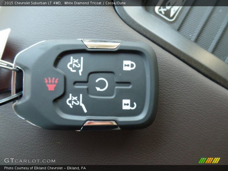White Diamond Tricoat / Cocoa/Dune 2015 Chevrolet Suburban LT 4WD