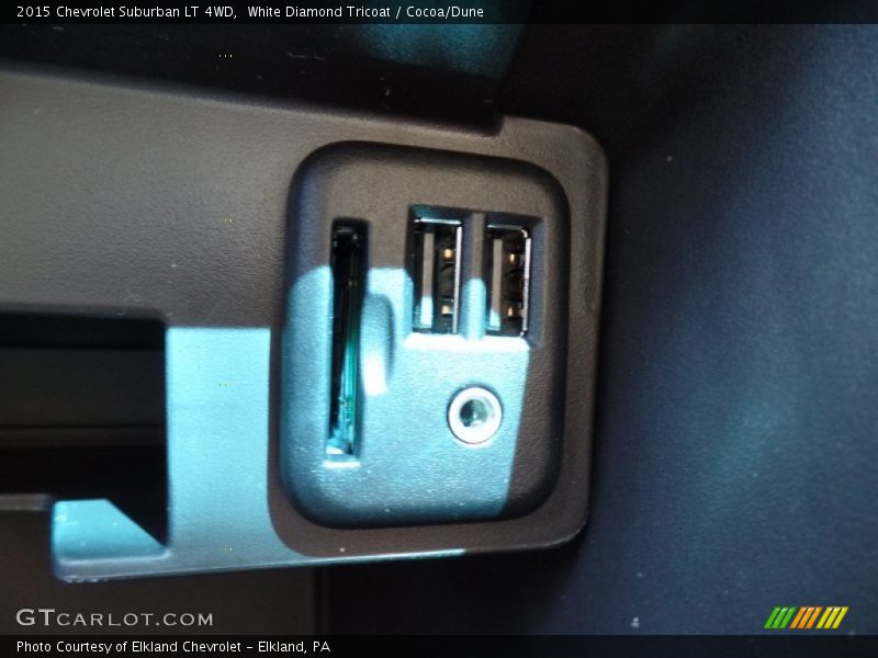 White Diamond Tricoat / Cocoa/Dune 2015 Chevrolet Suburban LT 4WD