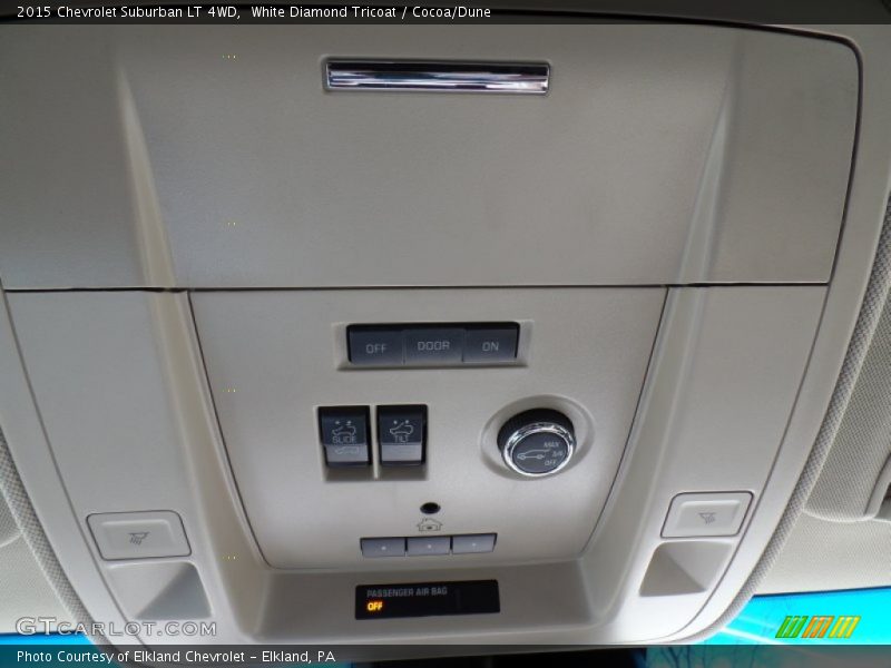 White Diamond Tricoat / Cocoa/Dune 2015 Chevrolet Suburban LT 4WD