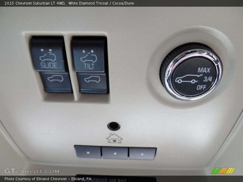 White Diamond Tricoat / Cocoa/Dune 2015 Chevrolet Suburban LT 4WD