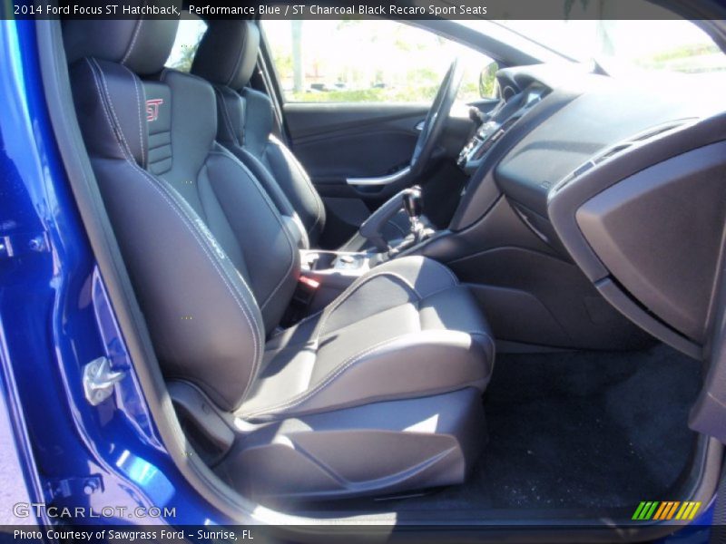 Performance Blue / ST Charcoal Black Recaro Sport Seats 2014 Ford Focus ST Hatchback