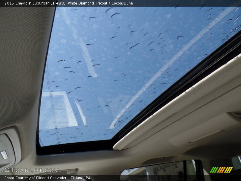 White Diamond Tricoat / Cocoa/Dune 2015 Chevrolet Suburban LT 4WD