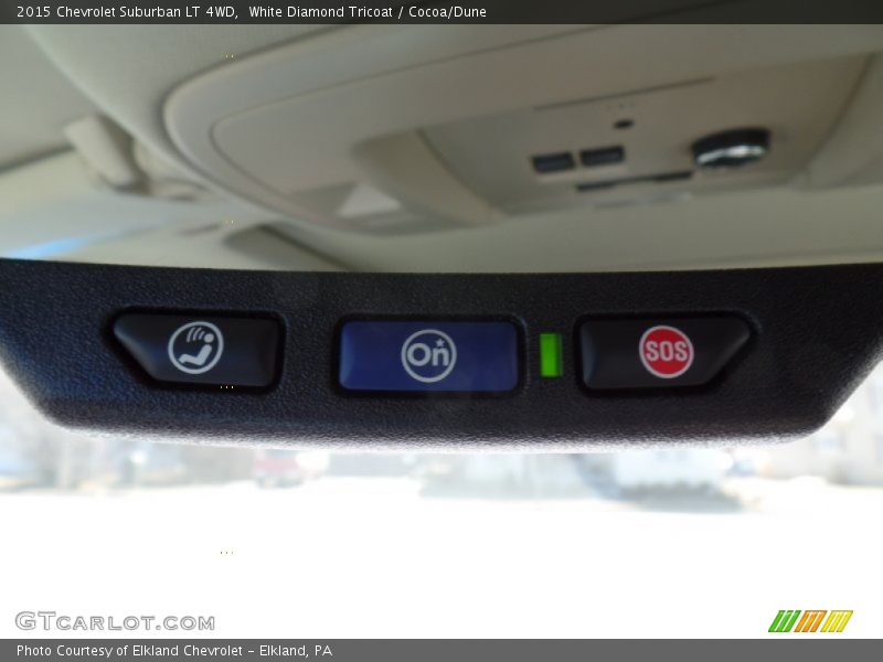 White Diamond Tricoat / Cocoa/Dune 2015 Chevrolet Suburban LT 4WD