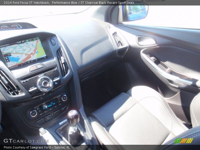 Performance Blue / ST Charcoal Black Recaro Sport Seats 2014 Ford Focus ST Hatchback
