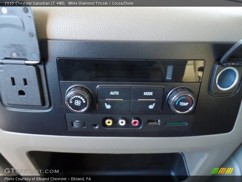 White Diamond Tricoat / Cocoa/Dune 2015 Chevrolet Suburban LT 4WD