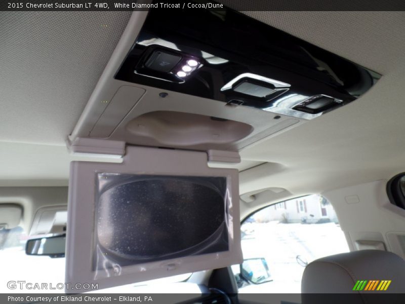 White Diamond Tricoat / Cocoa/Dune 2015 Chevrolet Suburban LT 4WD