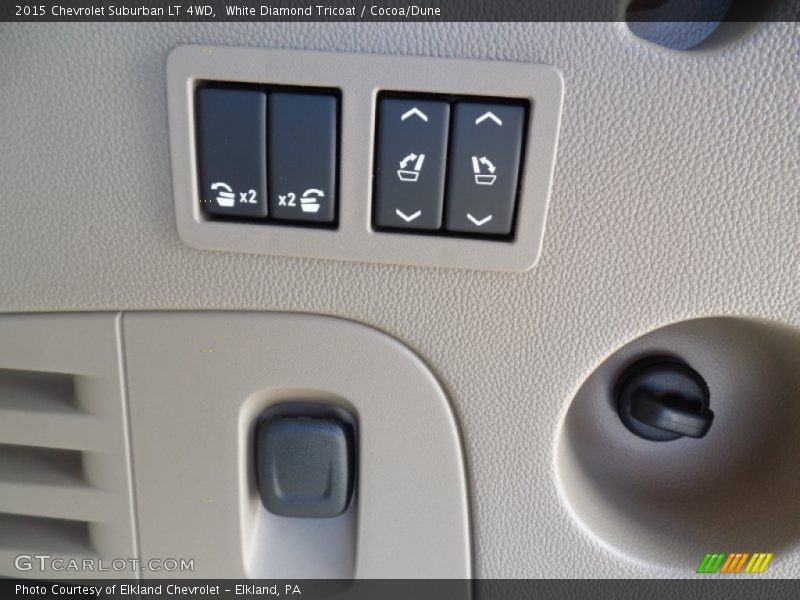 White Diamond Tricoat / Cocoa/Dune 2015 Chevrolet Suburban LT 4WD
