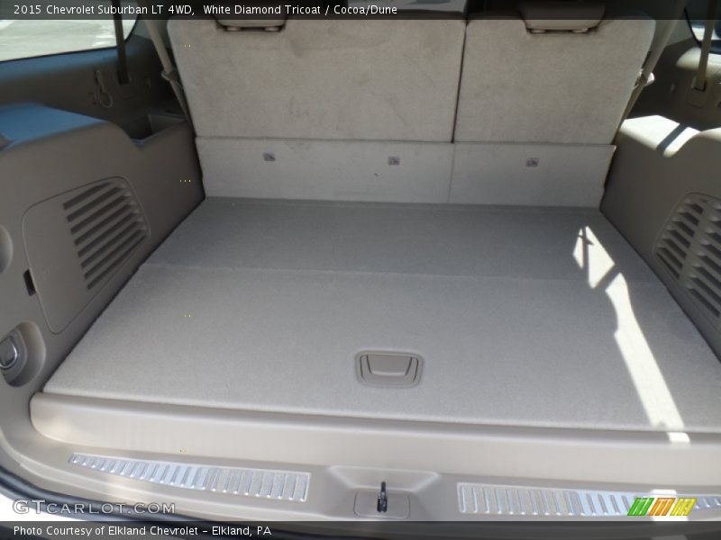 White Diamond Tricoat / Cocoa/Dune 2015 Chevrolet Suburban LT 4WD