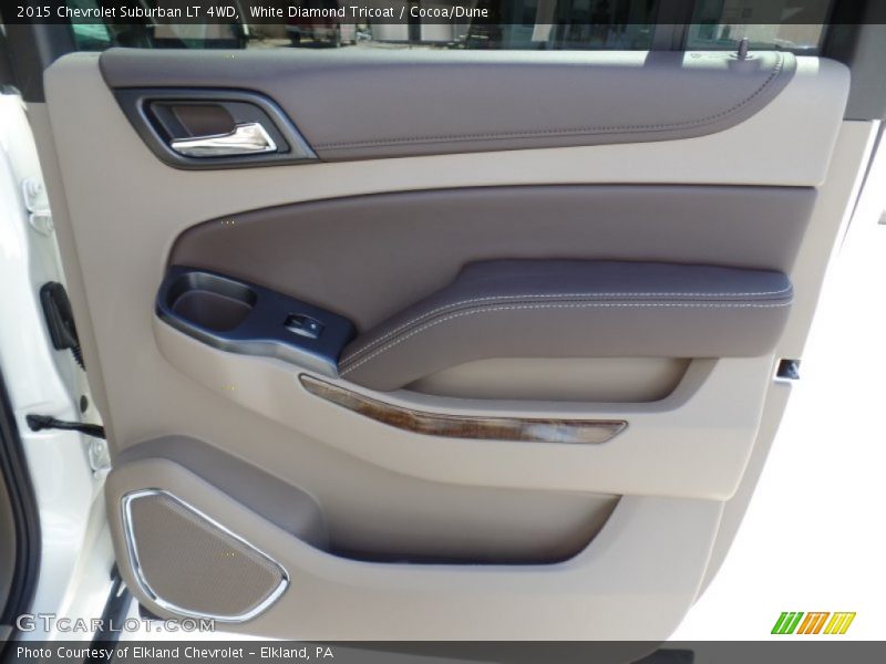 White Diamond Tricoat / Cocoa/Dune 2015 Chevrolet Suburban LT 4WD