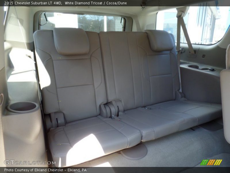 White Diamond Tricoat / Cocoa/Dune 2015 Chevrolet Suburban LT 4WD