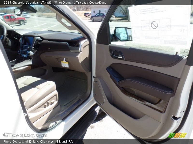 White Diamond Tricoat / Cocoa/Dune 2015 Chevrolet Suburban LT 4WD