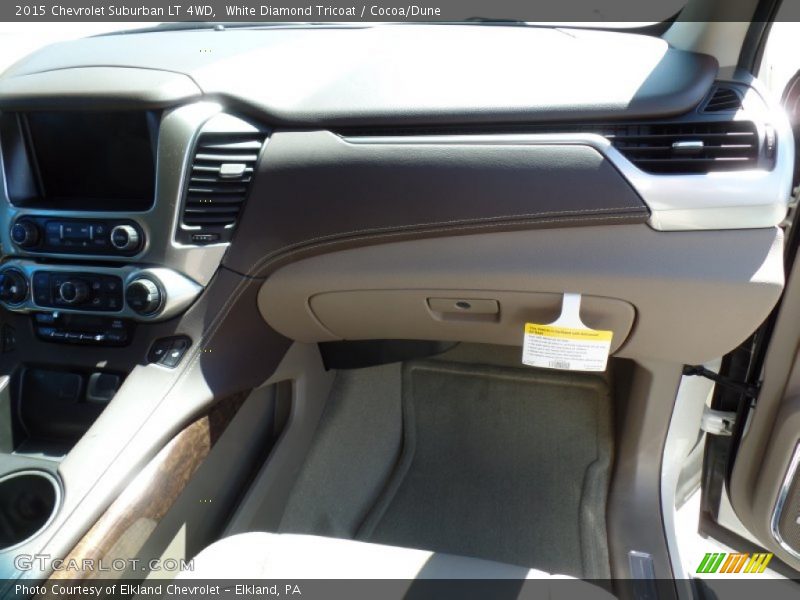 White Diamond Tricoat / Cocoa/Dune 2015 Chevrolet Suburban LT 4WD
