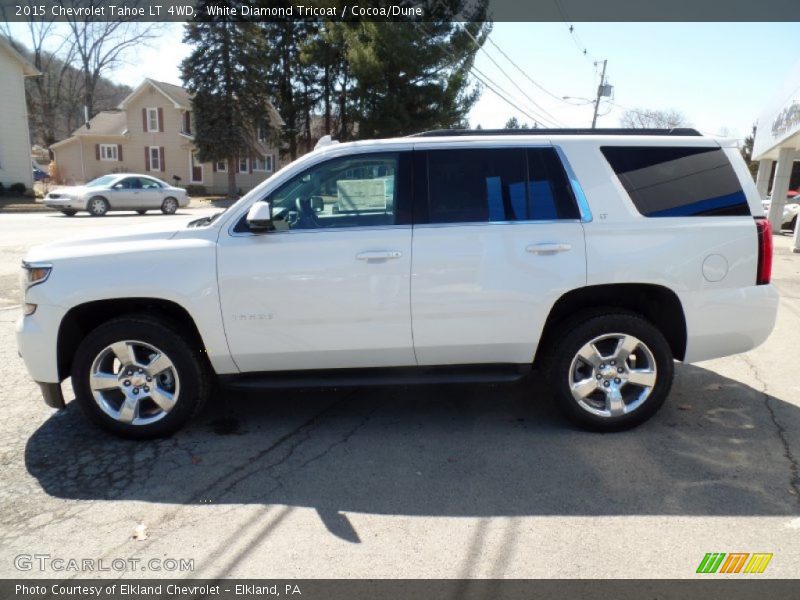 White Diamond Tricoat / Cocoa/Dune 2015 Chevrolet Tahoe LT 4WD