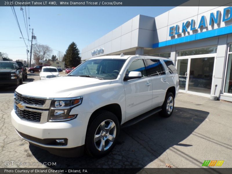 White Diamond Tricoat / Cocoa/Dune 2015 Chevrolet Tahoe LT 4WD