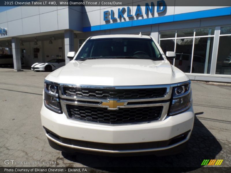 White Diamond Tricoat / Cocoa/Dune 2015 Chevrolet Tahoe LT 4WD
