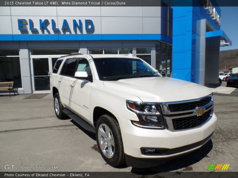 White Diamond Tricoat / Cocoa/Dune 2015 Chevrolet Tahoe LT 4WD
