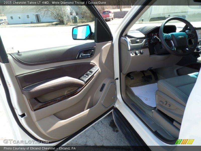 White Diamond Tricoat / Cocoa/Dune 2015 Chevrolet Tahoe LT 4WD