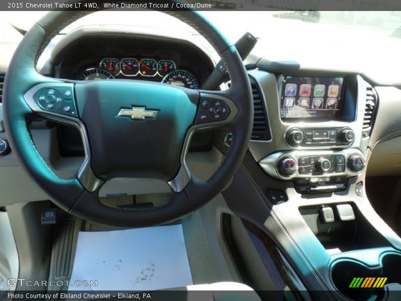 White Diamond Tricoat / Cocoa/Dune 2015 Chevrolet Tahoe LT 4WD