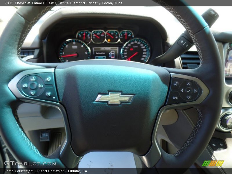 White Diamond Tricoat / Cocoa/Dune 2015 Chevrolet Tahoe LT 4WD