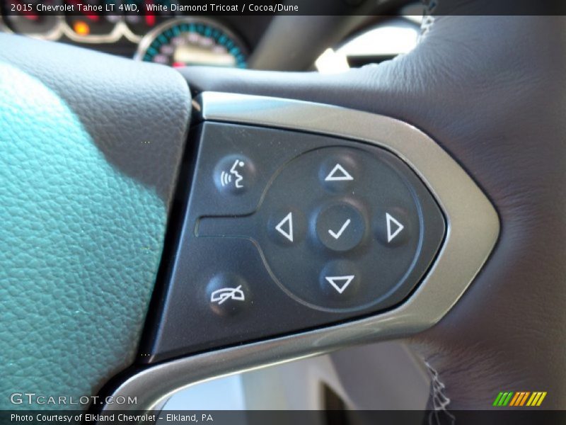White Diamond Tricoat / Cocoa/Dune 2015 Chevrolet Tahoe LT 4WD