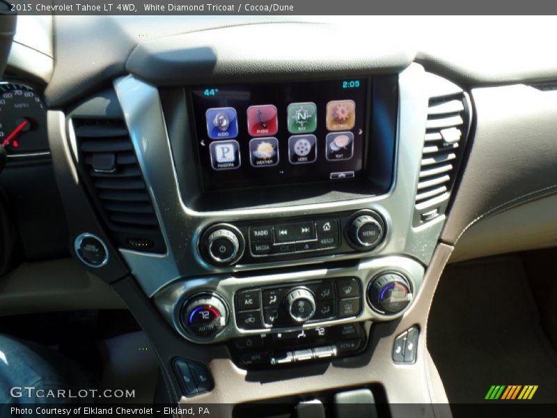 White Diamond Tricoat / Cocoa/Dune 2015 Chevrolet Tahoe LT 4WD