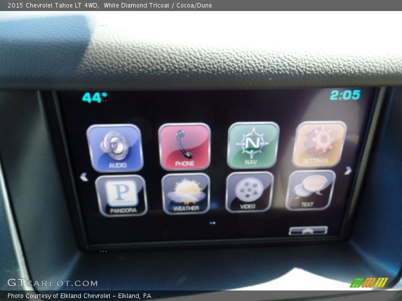White Diamond Tricoat / Cocoa/Dune 2015 Chevrolet Tahoe LT 4WD