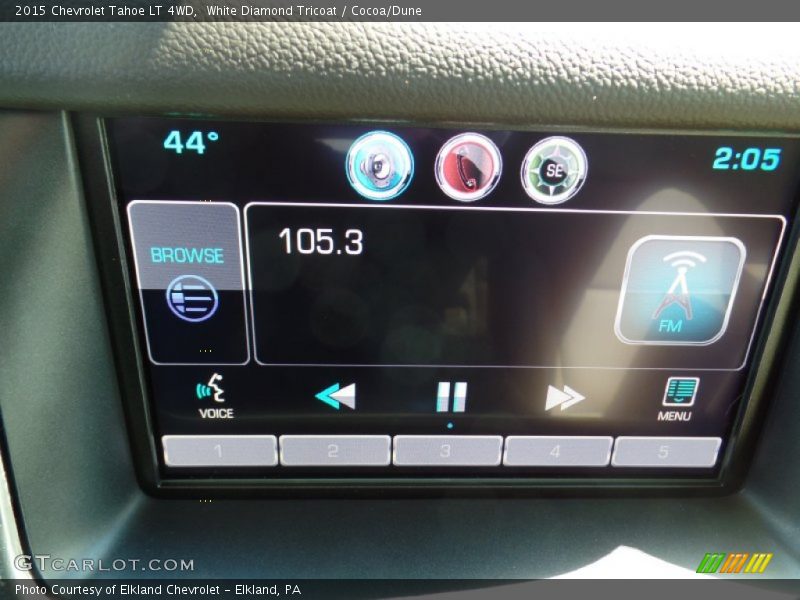 White Diamond Tricoat / Cocoa/Dune 2015 Chevrolet Tahoe LT 4WD