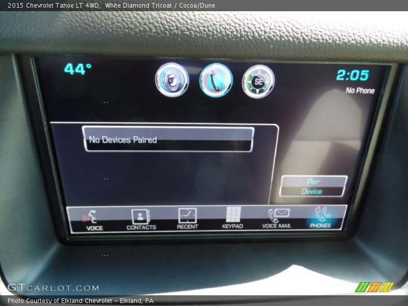 White Diamond Tricoat / Cocoa/Dune 2015 Chevrolet Tahoe LT 4WD