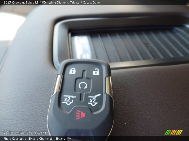 White Diamond Tricoat / Cocoa/Dune 2015 Chevrolet Tahoe LT 4WD