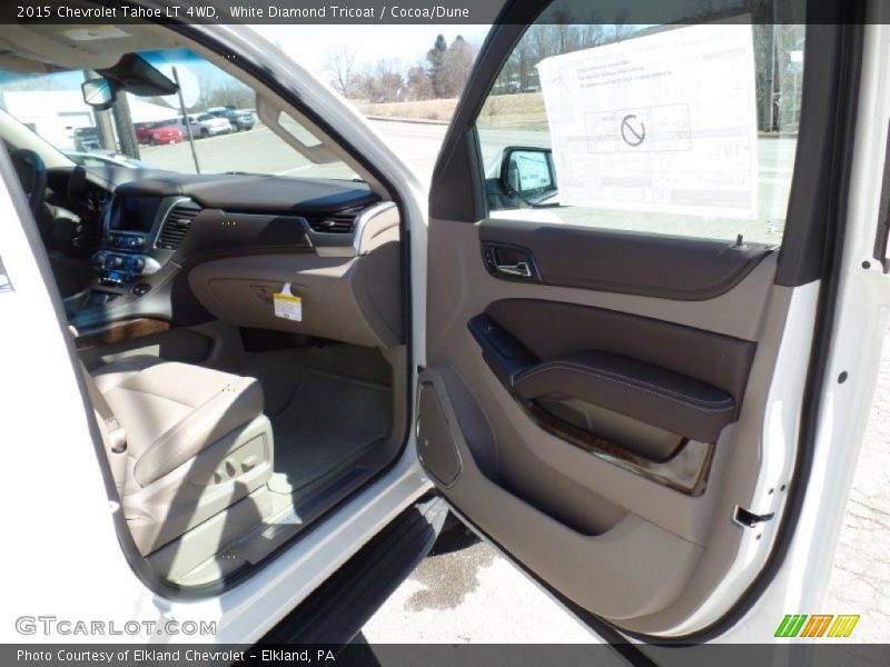 White Diamond Tricoat / Cocoa/Dune 2015 Chevrolet Tahoe LT 4WD