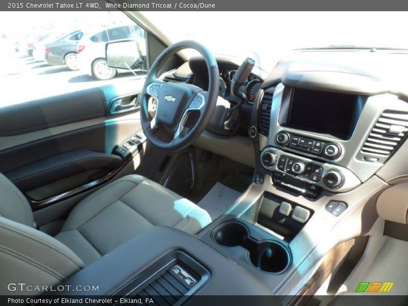 White Diamond Tricoat / Cocoa/Dune 2015 Chevrolet Tahoe LT 4WD