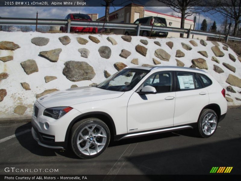Alpine White / Beige 2015 BMW X1 xDrive28i