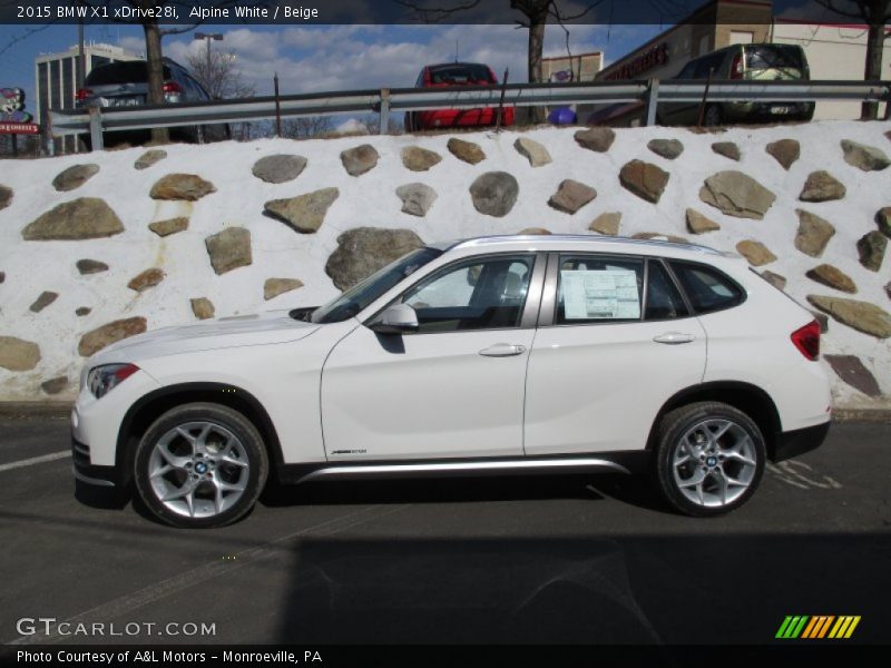 Alpine White / Beige 2015 BMW X1 xDrive28i