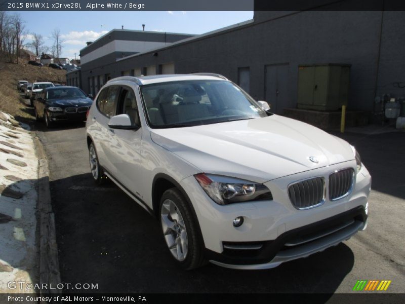Alpine White / Beige 2015 BMW X1 xDrive28i