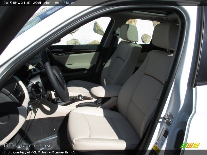 Alpine White / Beige 2015 BMW X1 xDrive28i