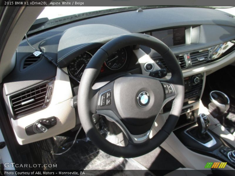 Alpine White / Beige 2015 BMW X1 xDrive28i