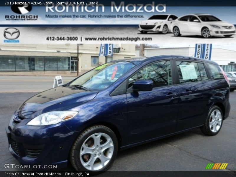 Stormy Blue Mica / Black 2010 Mazda MAZDA5 Sport