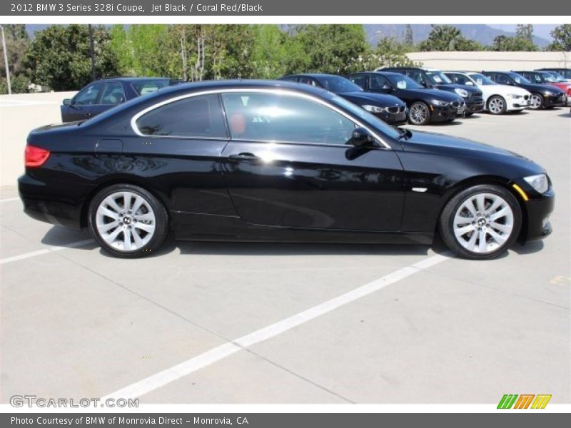 Jet Black / Coral Red/Black 2012 BMW 3 Series 328i Coupe