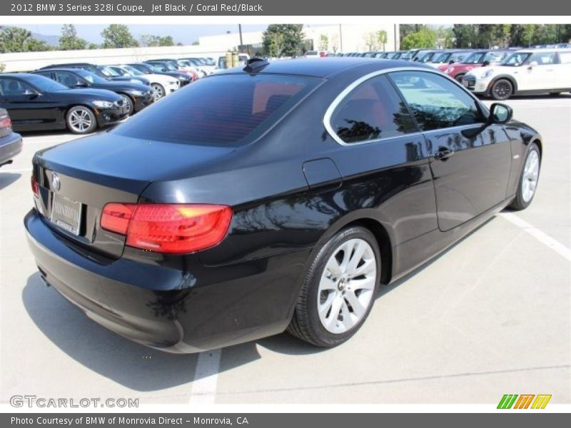 Jet Black / Coral Red/Black 2012 BMW 3 Series 328i Coupe