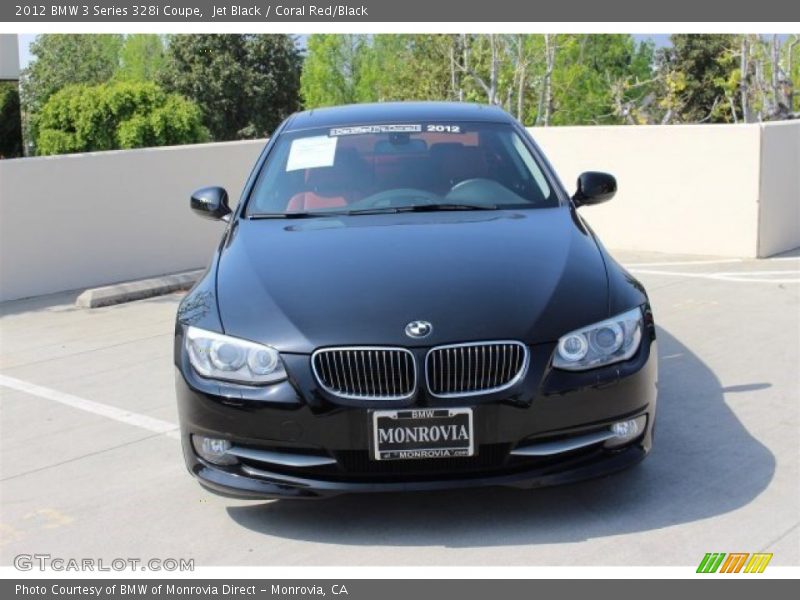 Jet Black / Coral Red/Black 2012 BMW 3 Series 328i Coupe