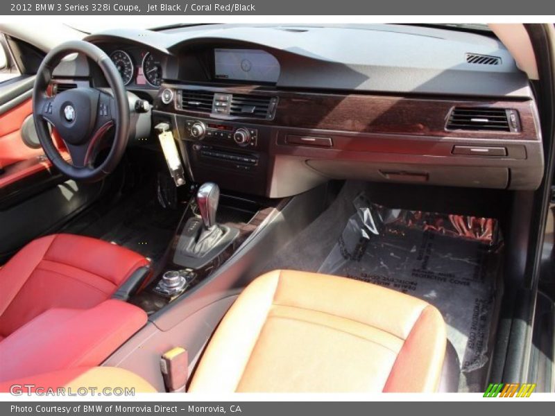 Jet Black / Coral Red/Black 2012 BMW 3 Series 328i Coupe